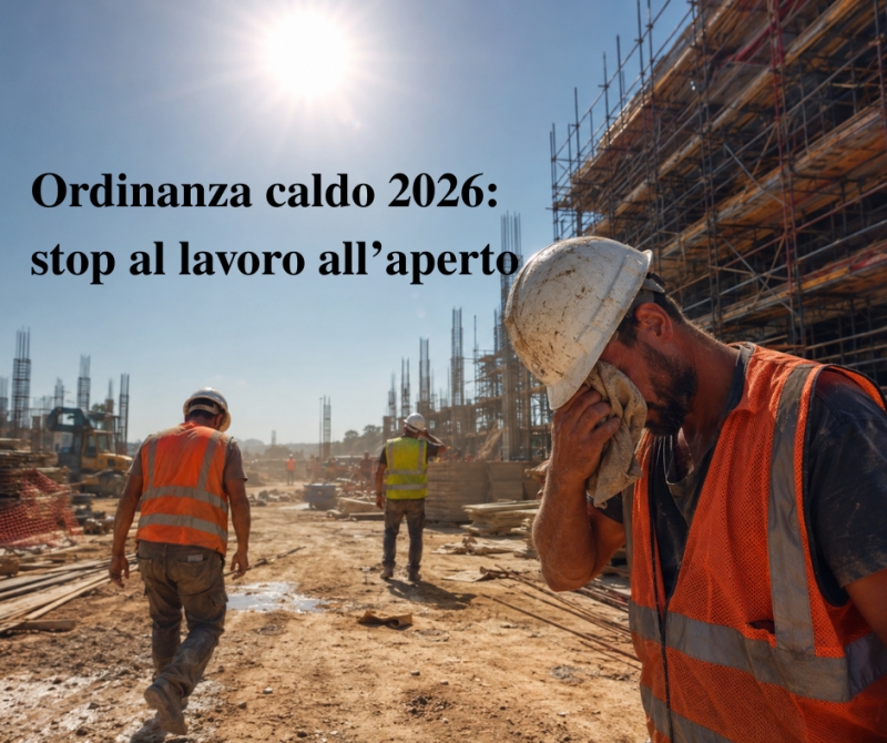 Ordinanza contingibile e urgente per motivi di igiene e sanit� pubblica: attivit� lavorative nei settori agricolo e florovivaistico, nei cantieri edili all\'aperto e nelle cave in condizioni di esposizione prolungata al sole